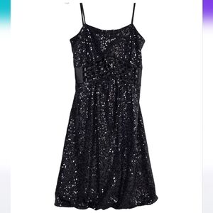 NWT Vintage Cache size 2 Black Cocktail Prom Party Dress Sequined AP-1237